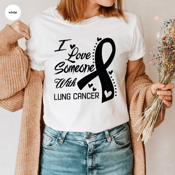 Cancer Awareness Graphic Tees, Cancer Gifts, Lung Cancer Survivor Shirt, Cancer Shirt, Lung Cancer Ribbon T-Shirt, Cancer Support Shirt - 1.jpg