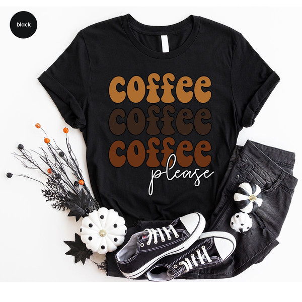 Coffee Gifts, Coffee Vneck Shirt, Coffee Shirts for Women, Women Outfit, Gift for Women, Coffee Graphic Tees, Coffee T-Shirt - 2.jpg