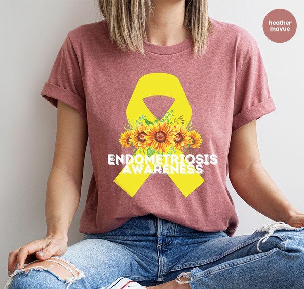 Endometriosis Shirts, Endometriosis Awareness Tee, Endometriosis Crewneck Sweatshirt, Endometriosis 1 in 10 Shirt, Support Shirts for Women - 2.jpg