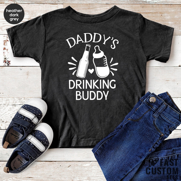 Funny Bodysuits, New Baby Gifts, Dad And Son Shirt, Daddy's Drinking Buddy, Daddy And Me Tee, Custom Bodysuits, New Baby Bodysuits, Baby Tee - 2.jpg