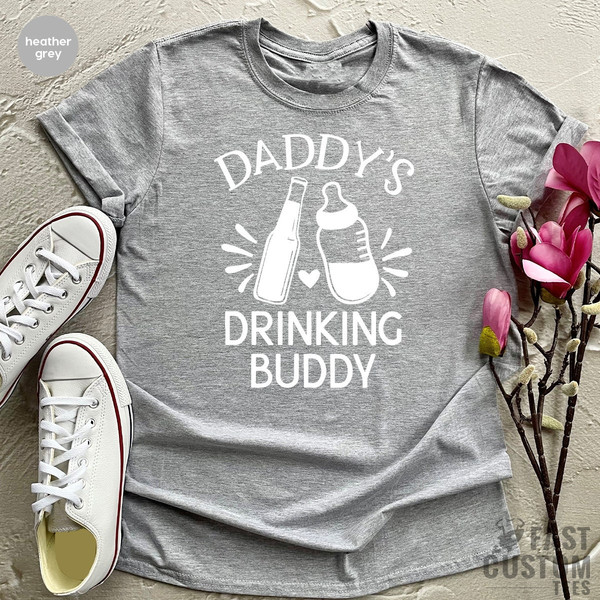 Funny Bodysuits, New Baby Gifts, Dad And Son Shirt, Daddy's Drinking Buddy, Daddy And Me Tee, Custom Bodysuits, New Baby Bodysuits, Baby Tee - 5.jpg