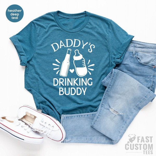 Funny Bodysuits, New Baby Gifts, Dad And Son Shirt, Daddy's Drinking Buddy, Daddy And Me Tee, Custom Bodysuits, New Baby Bodysuits, Baby Tee - 6.jpg