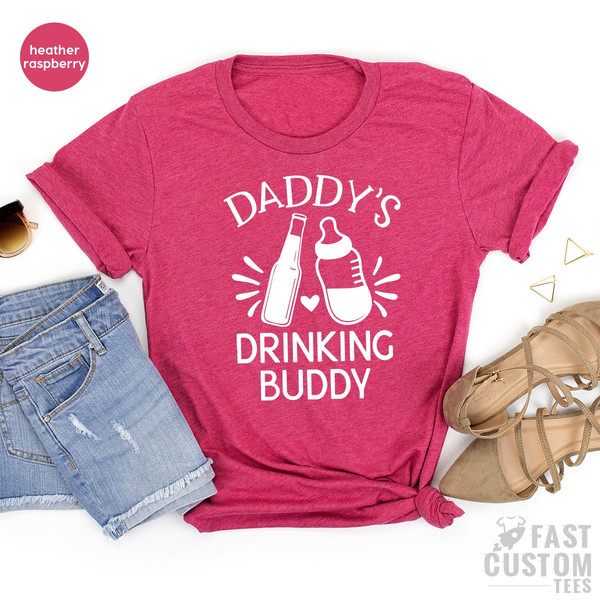Funny Bodysuits, New Baby Gifts, Dad And Son Shirt, Daddy's Drinking Buddy, Daddy And Me Tee, Custom Bodysuits, New Baby Bodysuits, Baby Tee - 7.jpg