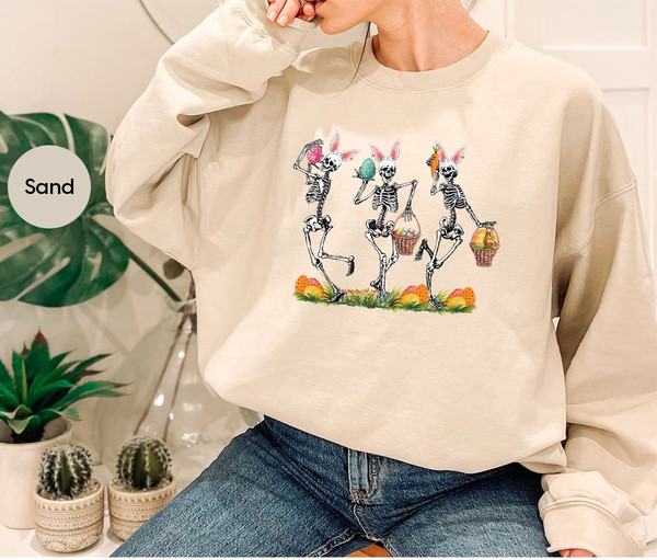 Funny Easter Shirts, Dancing Skeletons Shirt, Easter Graphic Tees for Women, Easter Gifts, Funny Gifts for Her, Happy Easter Day Sweatshirt - 7.jpg
