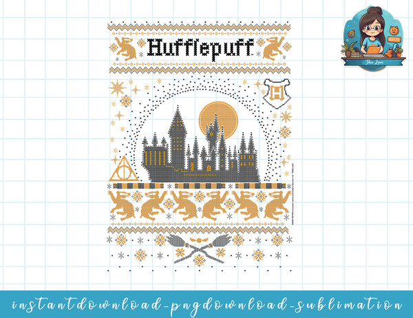 Harry Potter Christmas Hufflepuff Ugly Sweater png, sublimate, digital download.jpg