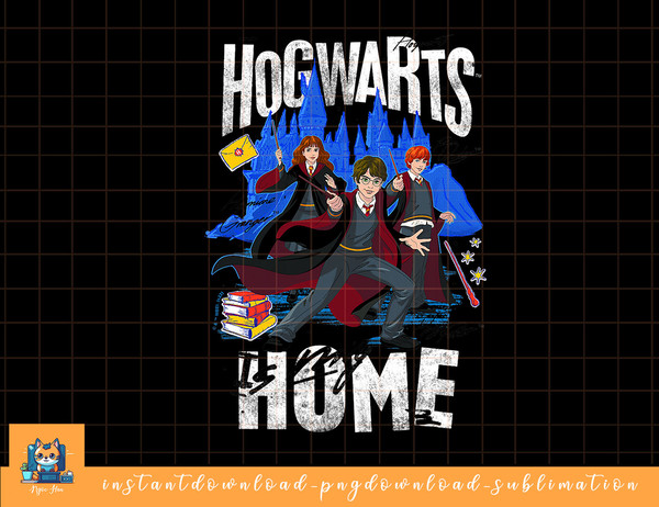 Harry Potter Deathly Hallows 2 Hogwarts Is My Home Group png, sublimate, digital download.jpg