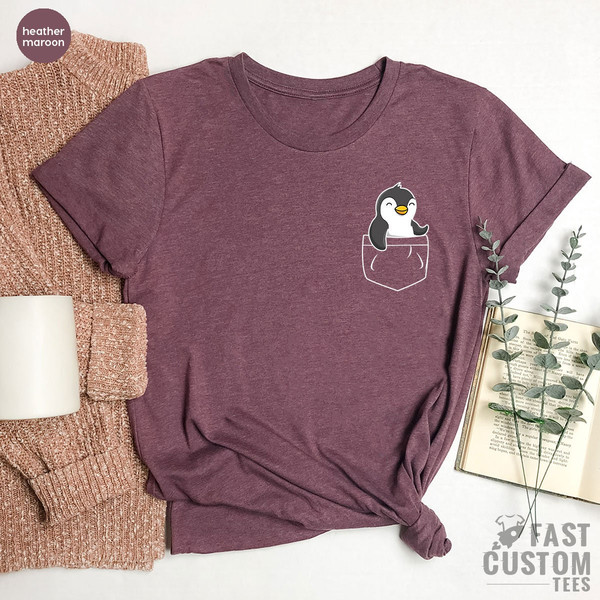 Penguin Shirt, Penguin Gift, Animal Lover, Pocket Penguin Shirt, Penguin Lover Gift, Penguin Toddler, Penguin Baby Clothes, Shirts for Women - 5.jpg