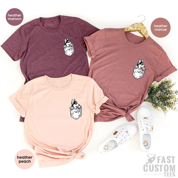 Pocket Husky Mom Shirt, Husky Mama Shirt, Dog Mom Shirt, Fur Mom Tee, Dog Lover, Dog Mom Gift, Husky Gift, Siberian Husky T Shirt - 2.jpg