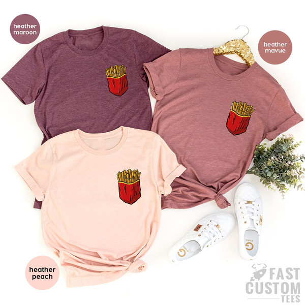 Potato Chips Shirt, French Fries Shirt, Funny Pocket Print Shirt, Food Lover T Shirt, Foodie TShirt, Fast Food T-Shirt - 3.jpg