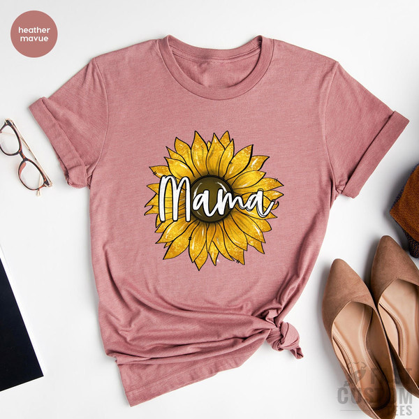 Sunflower Mama Shirt, Mom Tshirt, Mothers Day Shirt, Favorite Mom T-Shirt, Mama T Shirt, Shirt For Mom, Mommy Shirt, Womens Flower Shirt - 2.jpg