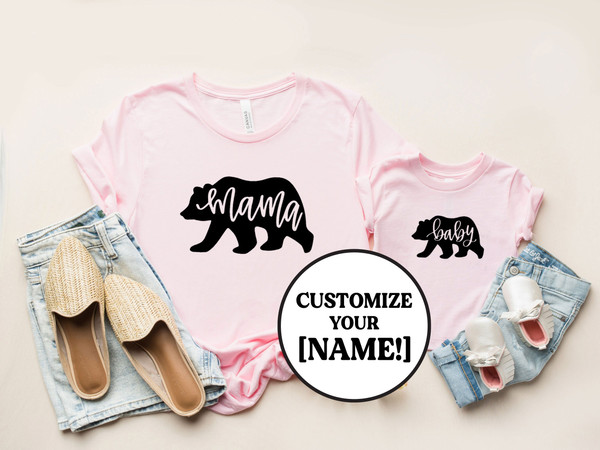 Mama Bear tshirts, Papa Bear, Baby Bear Shirts, Mommy and Me, Matching Shirt, Matching Family Outfit,Baby Girl, Pregnancy Tee - 1.jpg