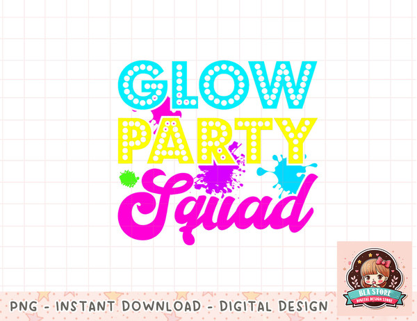 Glow Party Squad Halloween Costume Party Colorful T-Shirt copy.jpg
