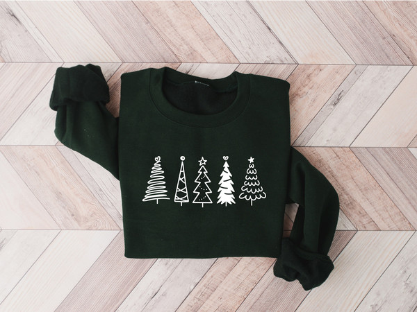 Christmas Sweatshirt, Christmas Sweater, Christmas Crewneck, Christmas Tree Sweatshirt, Holiday Sweaters for Women, Winter Sweatshirt - 1.jpg