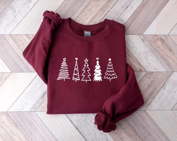 Christmas Sweatshirt, Christmas Sweater, Christmas Crewneck, Christmas Tree Sweatshirt, Holiday Sweaters for Women, Winter Sweatshirt - 3.jpg