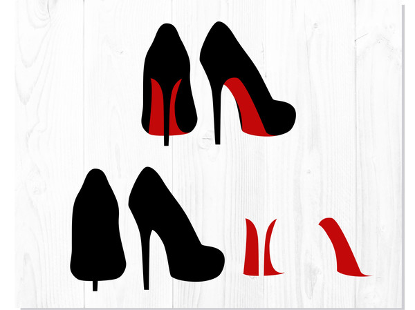 Red Bottom Stiletto heels SVG PNG DXF, Red Bottom Stiletto h