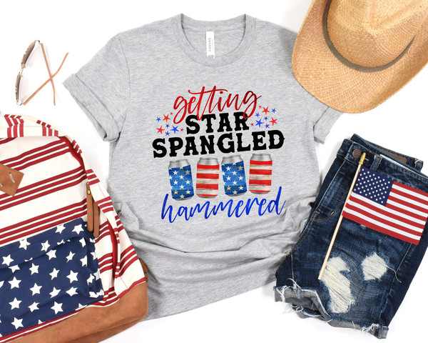 Getting Star Spangled Hammered shirt, Memorial Day Shirt, 4th of July Shirt, Independence Day Shirt, July 4th shirt, Funny July 4th shirt - 3.jpg