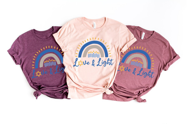 Love and Light Hanukkah Shirt,Menorah Shirt,Holiday Shirt,Hanukkah Shirt,Chanukah Shirt,Festival of lights shirt,Jewish Celebration,Holiday - 1.jpg
