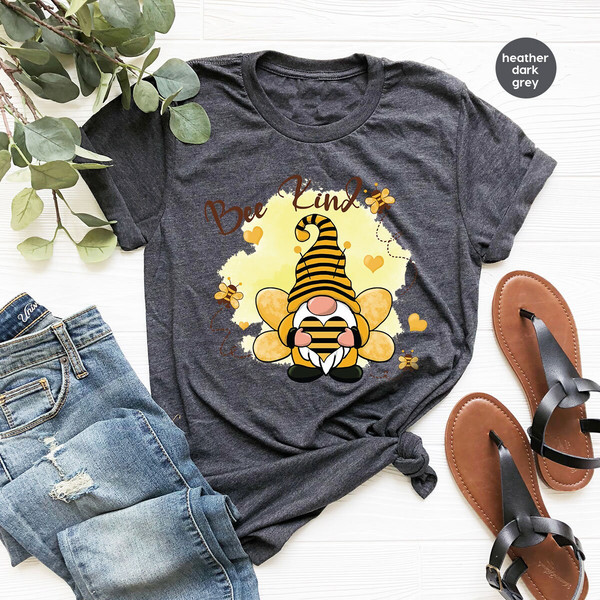 Be Kind Shirt, Inspirational Graphic Tee, Motivational Shirt, Mental Health TShirt, Positive Shirt, Cute Gnome Shirt for Women, Gift for Her - 2.jpg