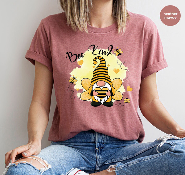 Be Kind Shirt, Inspirational Graphic Tee, Motivational Shirt, Mental Health TShirt, Positive Shirt, Cute Gnome Shirt for Women, Gift for Her - 4.jpg