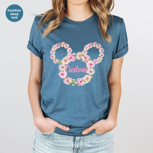 Custom Shirts, Personalized Gifts, Floral Gifts for Her, Graphic Tees, Cute Shirts for Women, Kids Shirts, Toddler Girl TShirts, Vneck Shirt - 3.jpg