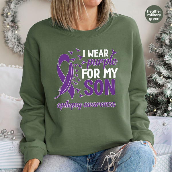 Epilepsy Hoodies and Sweaters, Epilepsy Awareness Long Sleeve TShirt, Epilepsy Son Sweatshirt, Epilepsy Support Gift, Neurodiversity Hooded - 2.jpg