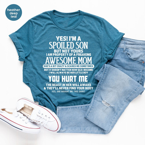 Funny Son Shirt, Mothers Day Gifts, Gift from Mother, Toddler Boy Shirts, Baby Boy Clothes, Sarcastic Outfit, Birthday Gifts for Son - 5.jpg
