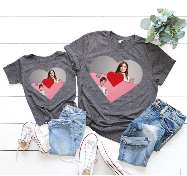 Mothers Day Gift, Custom Family Photo Shirt, Personalized Mom Gifts, Mothers Day Shirt, Puzzle Piece Picture Shirt, Matching Family Shirts - 4.jpg