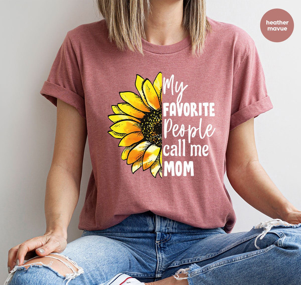 Mothers Day Shirt, Mothers Day Gift, Sunflower Mom Shirt, Cute Mother Gift, Graphic Tees for Mama, Mommy Gift from Son, Grandma Vneck TShirt - 5.jpg