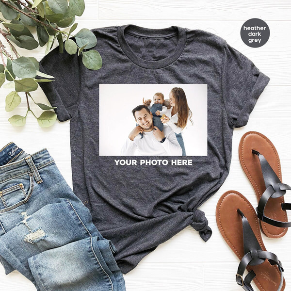 Personalized Your Photo Shirts for Family, Photo Crewneck Sweatshirt, Custom Photo Shirt, Customized Photo Gifts for Family, Your Photo Here - 1.jpg