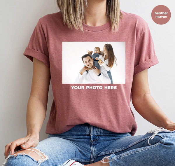 Personalized Your Photo Shirts for Family, Photo Crewneck Sweatshirt, Custom Photo Shirt, Customized Photo Gifts for Family, Your Photo Here - 6.jpg