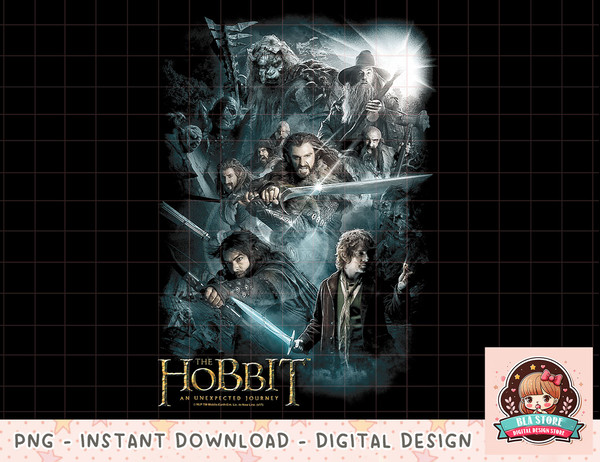 Hobbit Epic Adventure Black png, instant download, digital print.jpg
