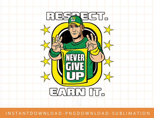 WWE John Cena Respect. Earn It. Cartoon Wrestler T-Shirt copy.jpg