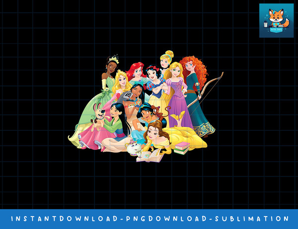 Disney Princess Group Photo Long Sleeve png, sublimate, digital print.jpg