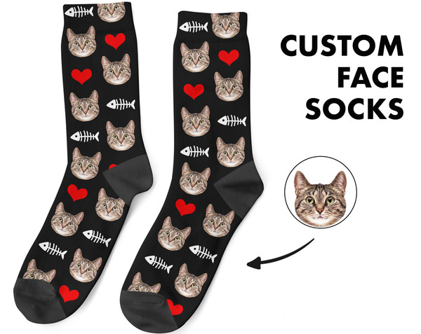 Custom Face Socks, Cat Socks, Dog Socks, Pup Socks, Picture Socks, Stocking Stuffer, Photo Socks, Novelty Socks, Printed Socks, Best Gift - 1.jpg