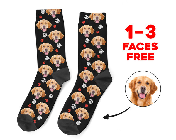 Custom Puppy Socks, Personalized Pet Photo Socks, Put Your Cute Dog Face On Sublimation Socks, Dog Lover Gift, Dog Face Socks, Dog Mama Gift - 1.jpg