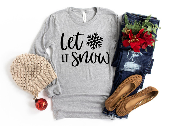 Let it Snow Shirt, Christmas Shirt, Christmas Gift, Gift for her, Let it snow Hoodie, Christmas Sweatshirt, Christmas gift for family - 3.jpg