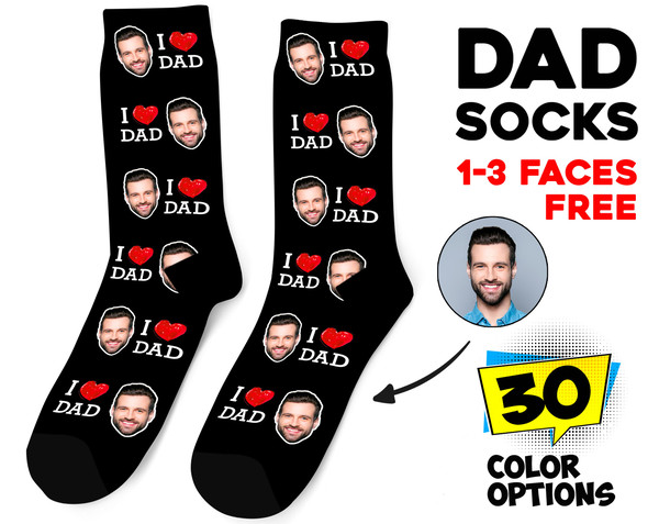 Custom Face Socks, Dad Personalized Photo Socks, Daddy Picture Socks, Face on Socks, Customized Gift For Dad, Him or Best Friends - 1.jpg