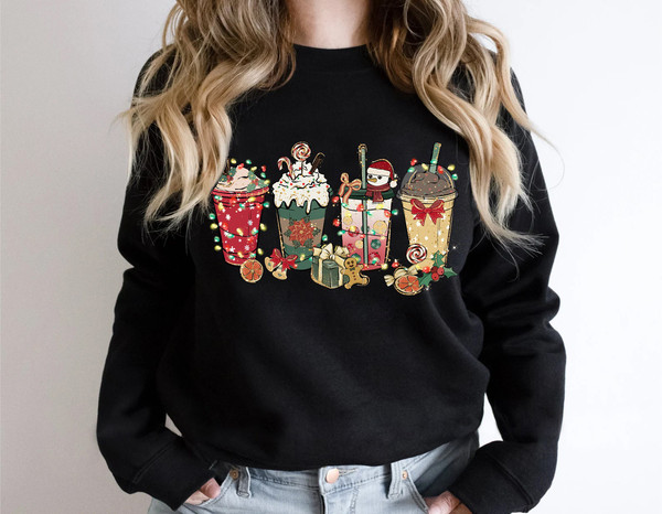 Christmas Coffee Sweatshirt, Christmas Sweatshirt, Christmas Shirt, Coffee Lover Gift Worker Winter Christmas Snowman Latte Coffee Lover - 6.jpg
