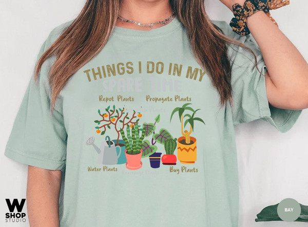 Houseplant Shirt, Things I Do In My Spare Time Shirt, Plant Lover Lady Gift, Crazy Plant Lady, Plant Gift, Comfort Colors Houseplant - 5.jpg