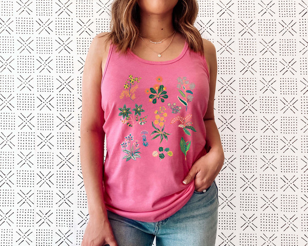 Floral Shirt Tank, Grow Positive Thoughts Tank, Bohemian Style Tank, Butterfly Shirt, Trending Right Now, Women's Graphic Tank, Love Tank - 7.jpg