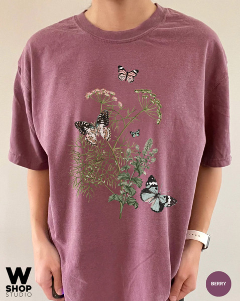 Flower t-shirt  Gift for her  Women trendy tshirt  Spring concept  Wild meadow flower nature tee  Floral Tee  Gardener Botanical Shirt - 7.jpg