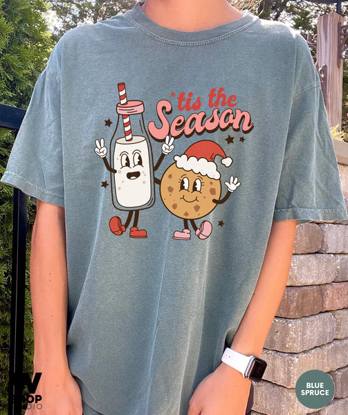 Retro Christmas Comfort Colors Shirt, Tis The Season Santa Shirt, Vintage Santa Christmas Shirt, Retro Holiday Shirt, Ugly Sweater Shirt - 4.jpg