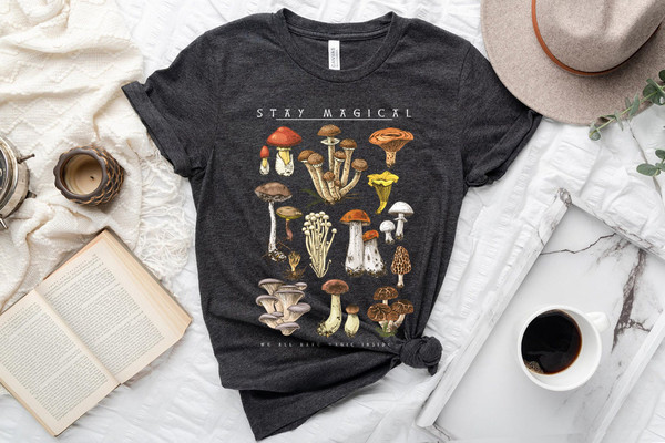 Vintage Illustration Mushroom Decor Art Shirt, Botanical Shirt, Plant Shirt, Mushroom Shirt, Hippie Shirt, Nature Lover - 3.jpg
