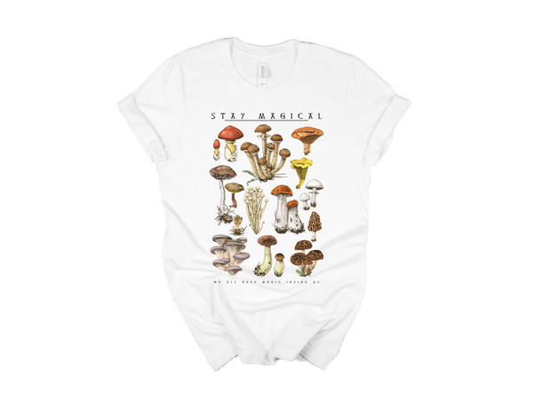 Vintage Illustration Mushroom Decor Art Shirt, Botanical Shirt, Plant Shirt, Mushroom Shirt, Hippie Shirt, Nature Lover - 4.jpg
