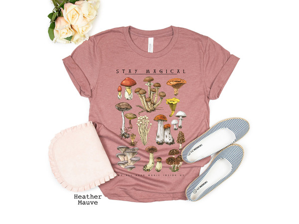 Vintage Illustration Mushroom Decor Art Shirt, Botanical Shirt, Plant Shirt, Mushroom Shirt, Hippie Shirt, Nature Lover - 8.jpg
