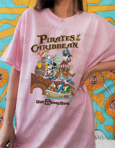 Retro Pirated of the Caribbean shirt, Mickey and Friends Caribbean Shirt, Disneyland trip Shirt, WDW 2023 Shirt - 3.jpg