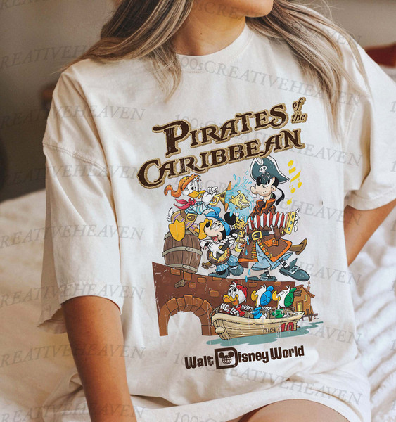 Retro Pirated of the Caribbean shirt, Mickey and Friends Caribbean Shirt, Disneyland trip Shirt, WDW 2023 Shirt - 4.jpg