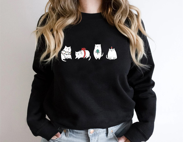 Cat Christmas Sweater Cat Shirts Vintage Kittens Cute Ugly Christmas Sweatshirt Retro Holiday Gifts Christmas Gift for Mom Cat Lover Gifts - 6.jpg
