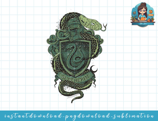 Harry Potter Slytherin Snake Crest png, sublimate, digital download.jpg