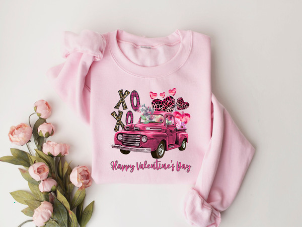 Valentine Truck Sweatshirt,Xoxo Valentines Day Shirts For Woman,Heart Shirt,Cute Valentine Shirt,Valentines Day Gift,Valentines Gift - 1.jpg